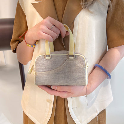 Christian Dior mini grey canvas handbag TSW pop