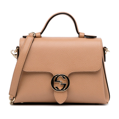 Gucci Interlocking G Brown Calfskin Dollar