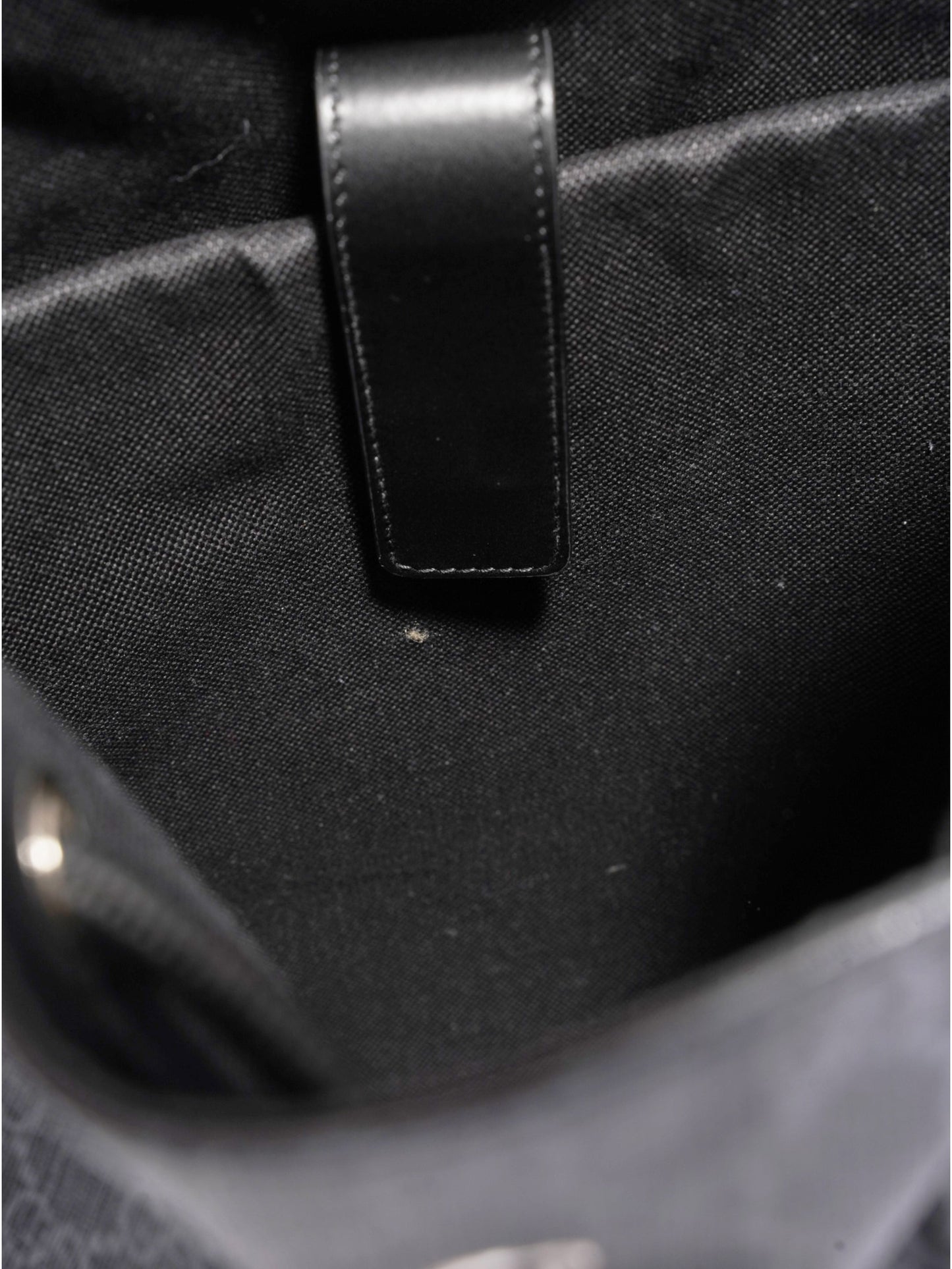 Gucci Gucci Leather Backpack GG Supreme / Black / Red Canvas