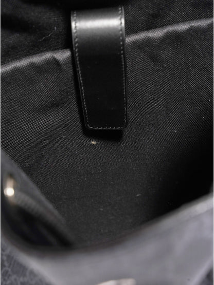 Gucci Gucci Leather Backpack GG Supreme / Black / Red Canvas