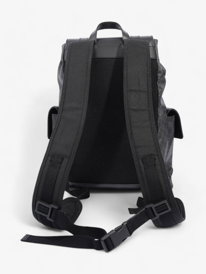 Gucci Gucci Leather Backpack GG Supreme / Black / Red Canvas