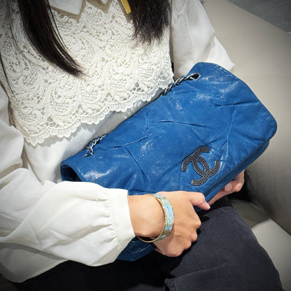Chanel CC Glint Iridescent Calfskin Nubuck Flap bag TWS