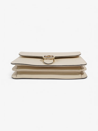 Gucci Dollar Interlocking G Ivory Calfskin Leather Medium