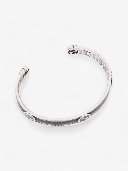 Gucci Interlocking G Bangle Black / Silver Silver Sterling 19