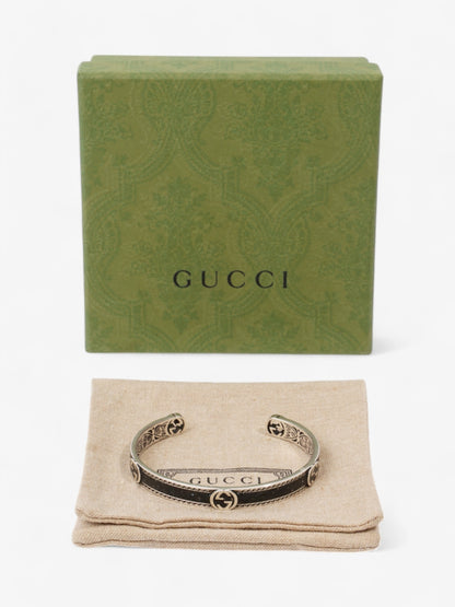 Gucci Interlocking G Bangle Black / Silver Silver Sterling 19