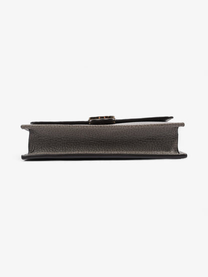 Gucci Interlocking G Chain Wallet Grey Leather