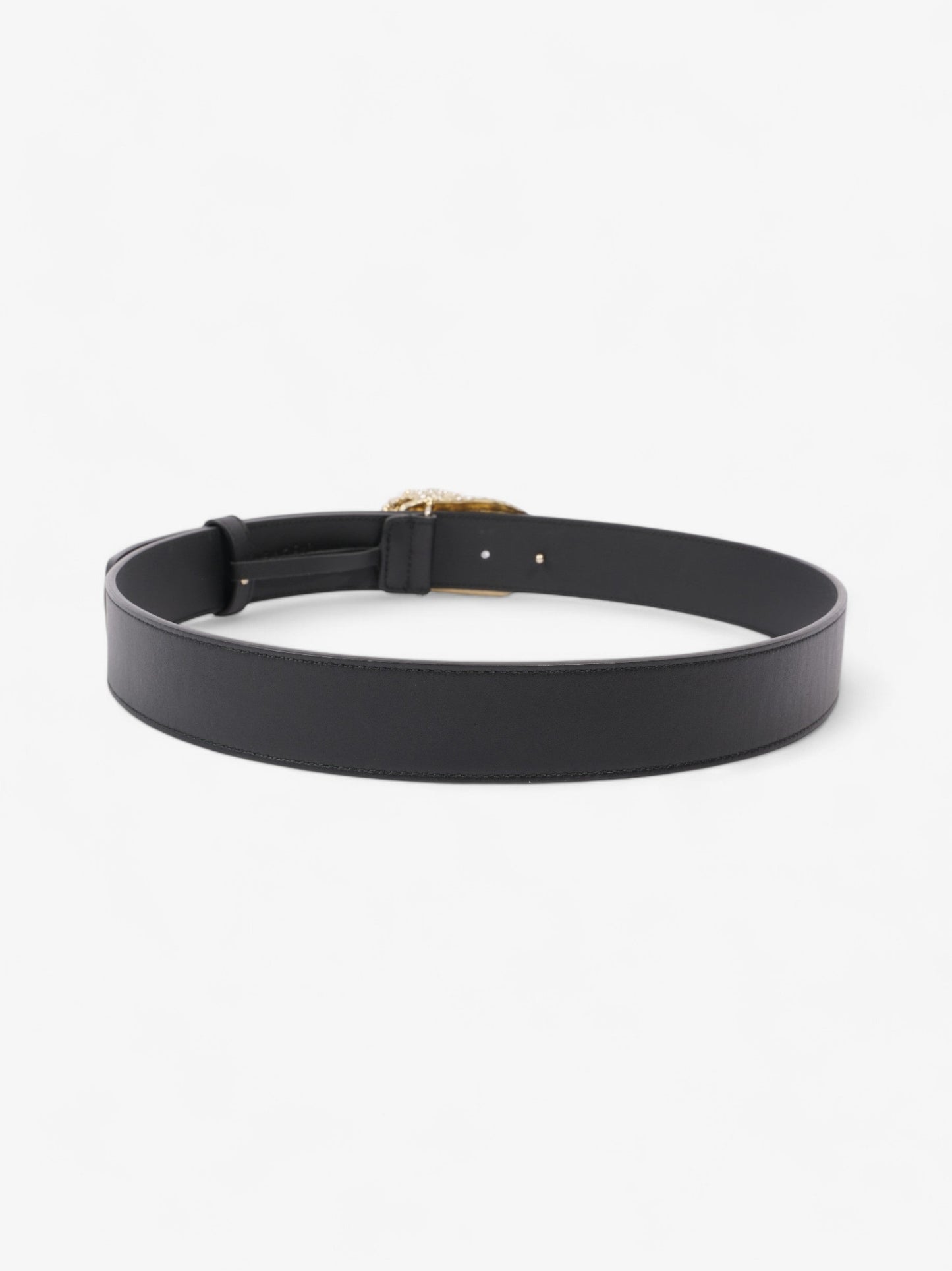 Gucci G Tiger Belt Black / Gold Leather 95cm / 38"