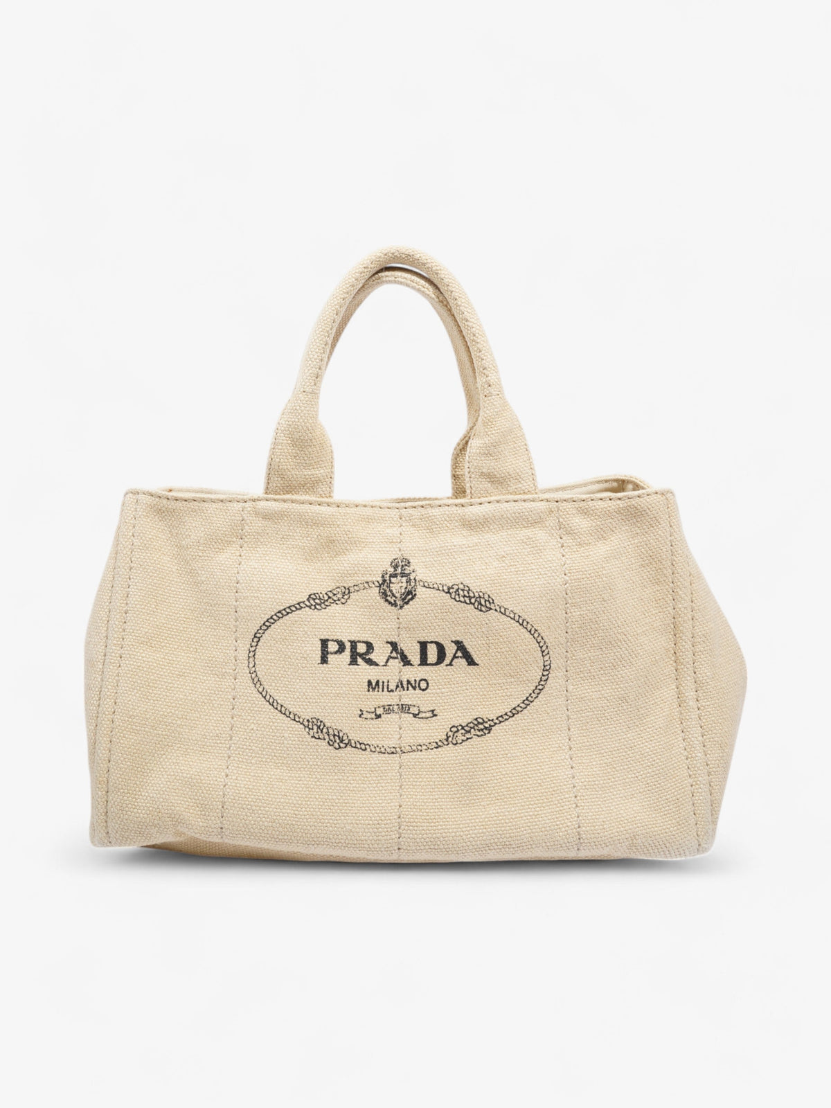 Prada Canapa Tote Cream Canvas Large
