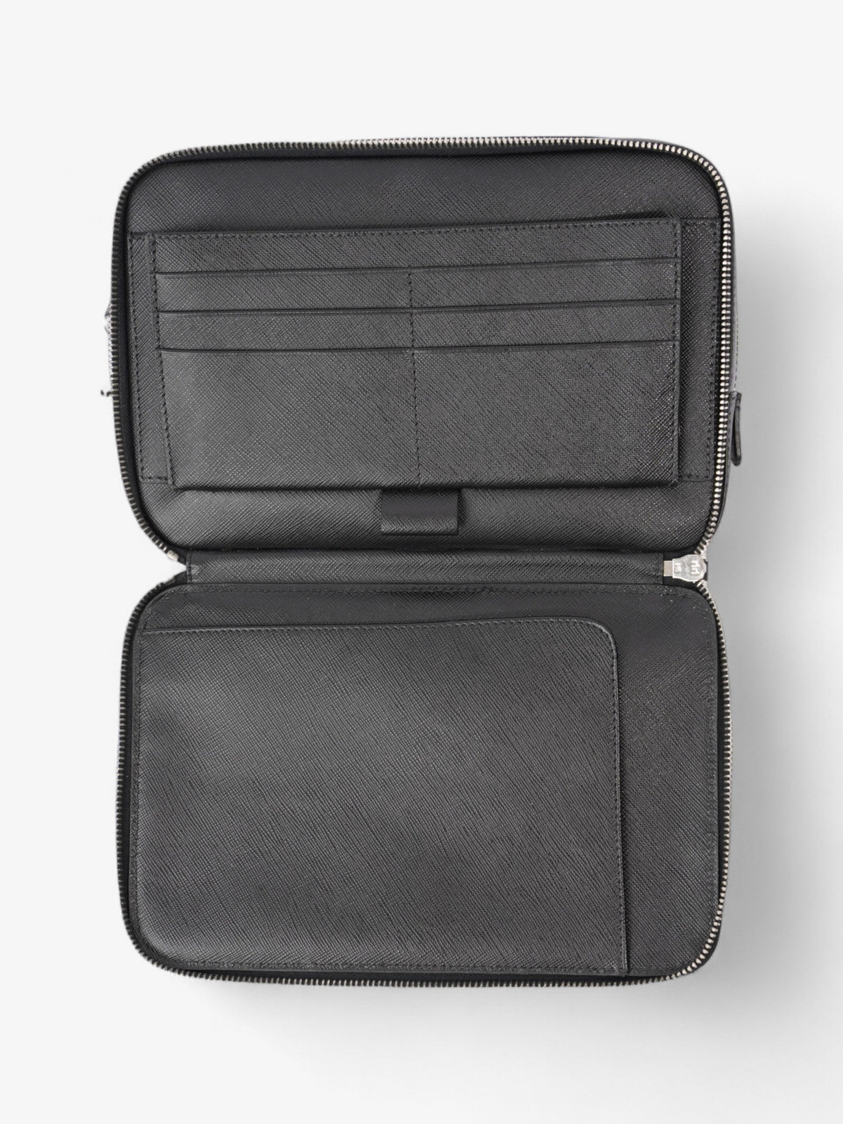 Prada Zipped Clutch Black Saffiano Leather
