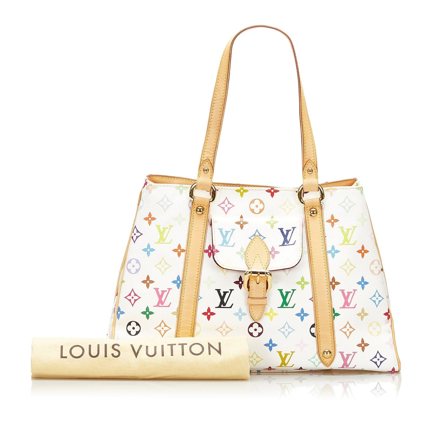 LOUIS VUITTON Monogram Multicolore Aurelia MM White