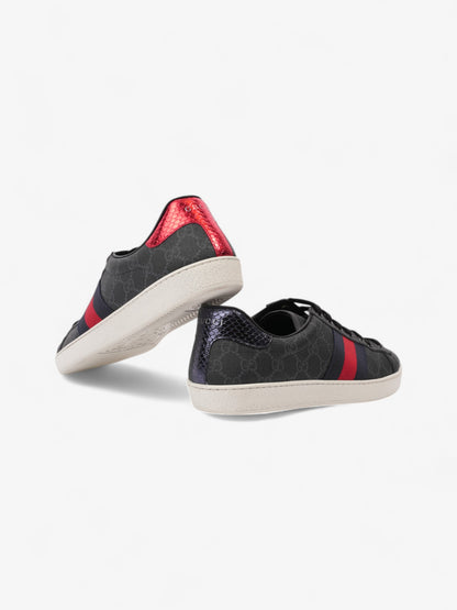 Gucci Ace Black / Navy  / Red Coated Canvas EU 43.5 UK 9.5