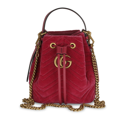 Gucci Marmont Bucket - Pink Velvet