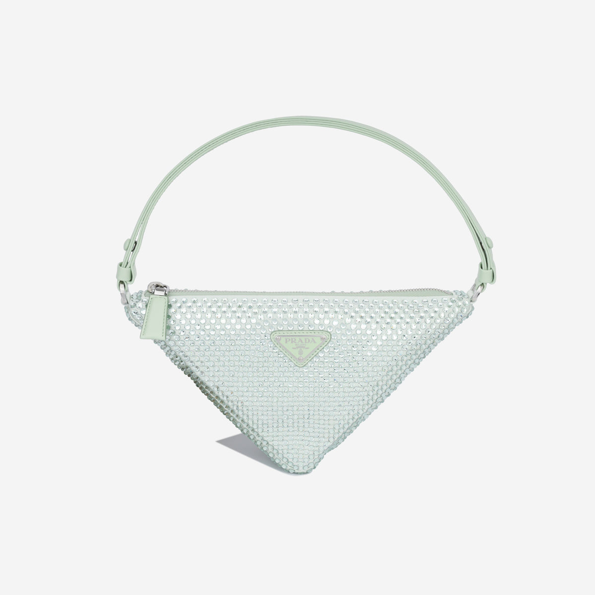 Prada Crystal Studded Satin Pouch
