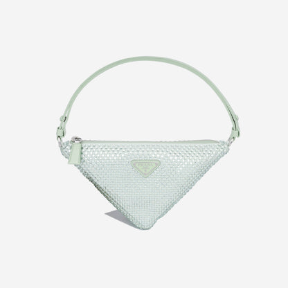 Prada Crystal Studded Satin Pouch