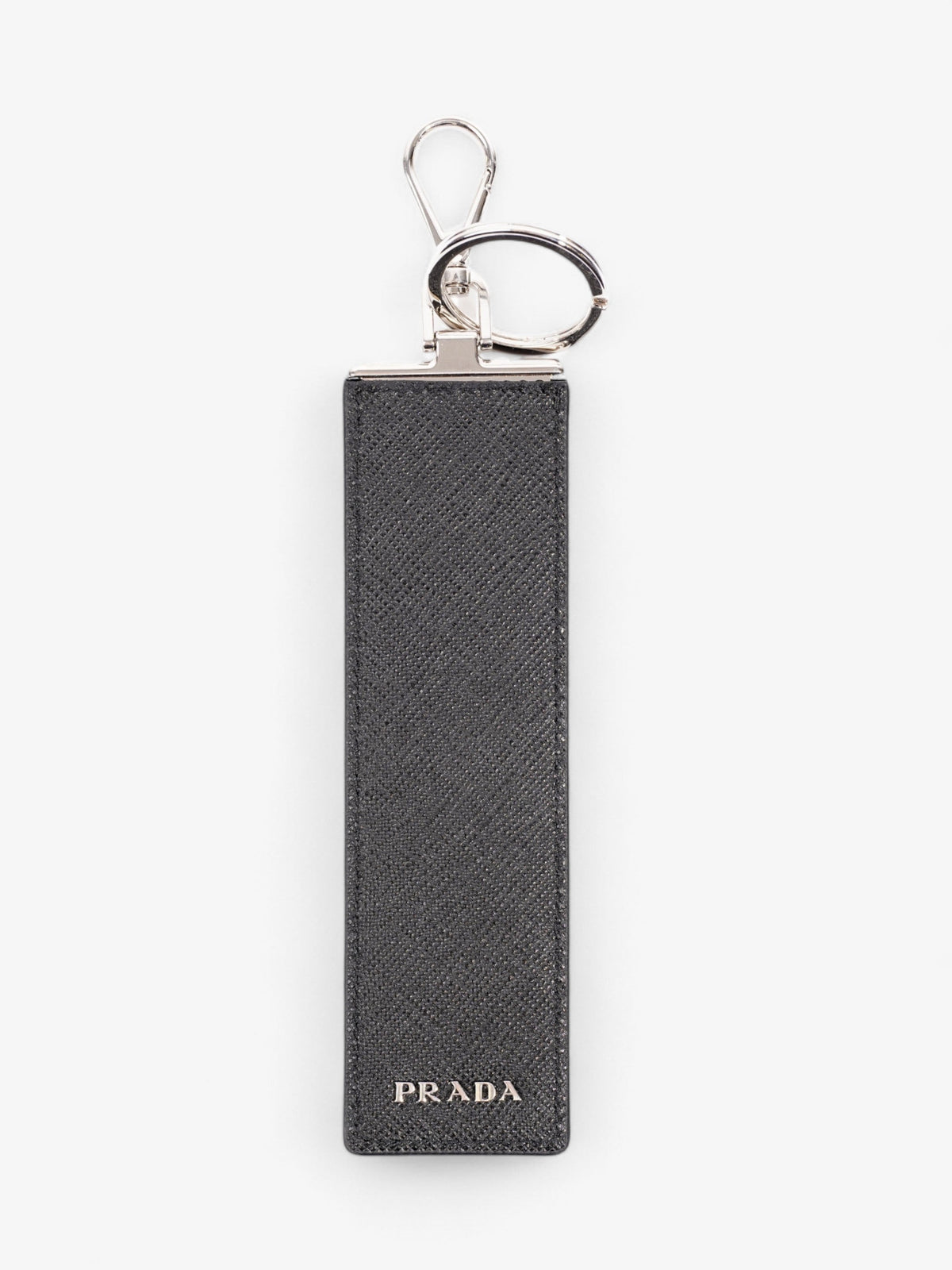 Prada Trick Pelle Key Ring Black / Multicoloured Saffiano Leather