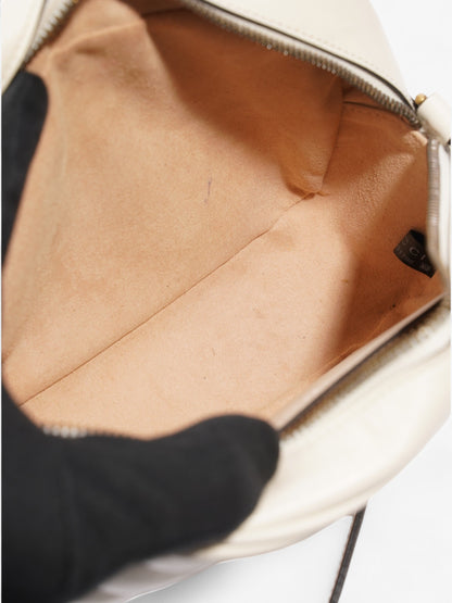 Gucci Marmont Zip White Matelasse Leather Small