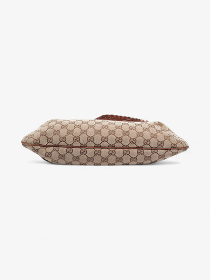 Gucci Horsebit Flap Beige And Ebony GG Supreme / Brown Canvas
