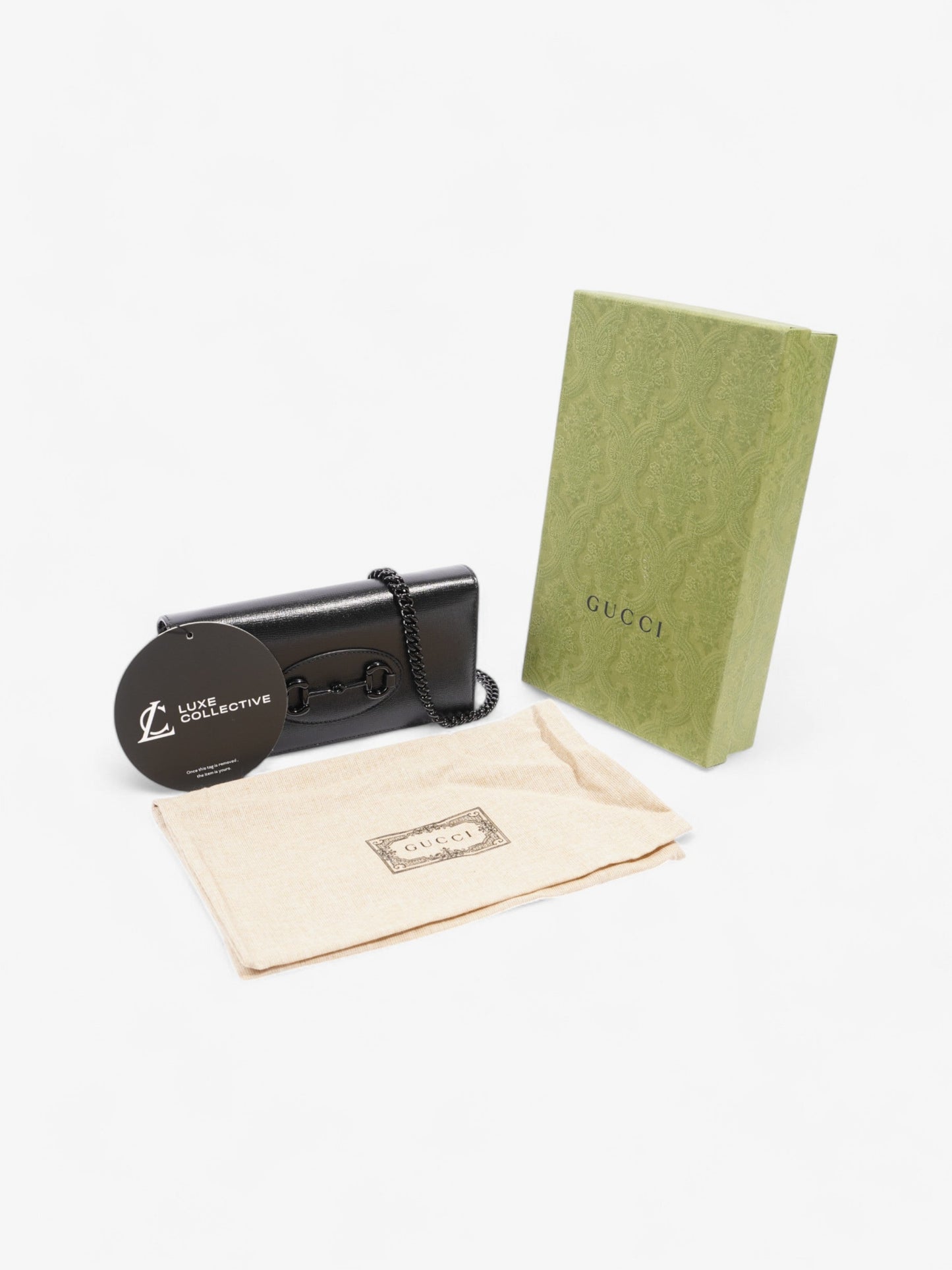 Gucci Horsebit 1955 Wallet on Chain Black Leather