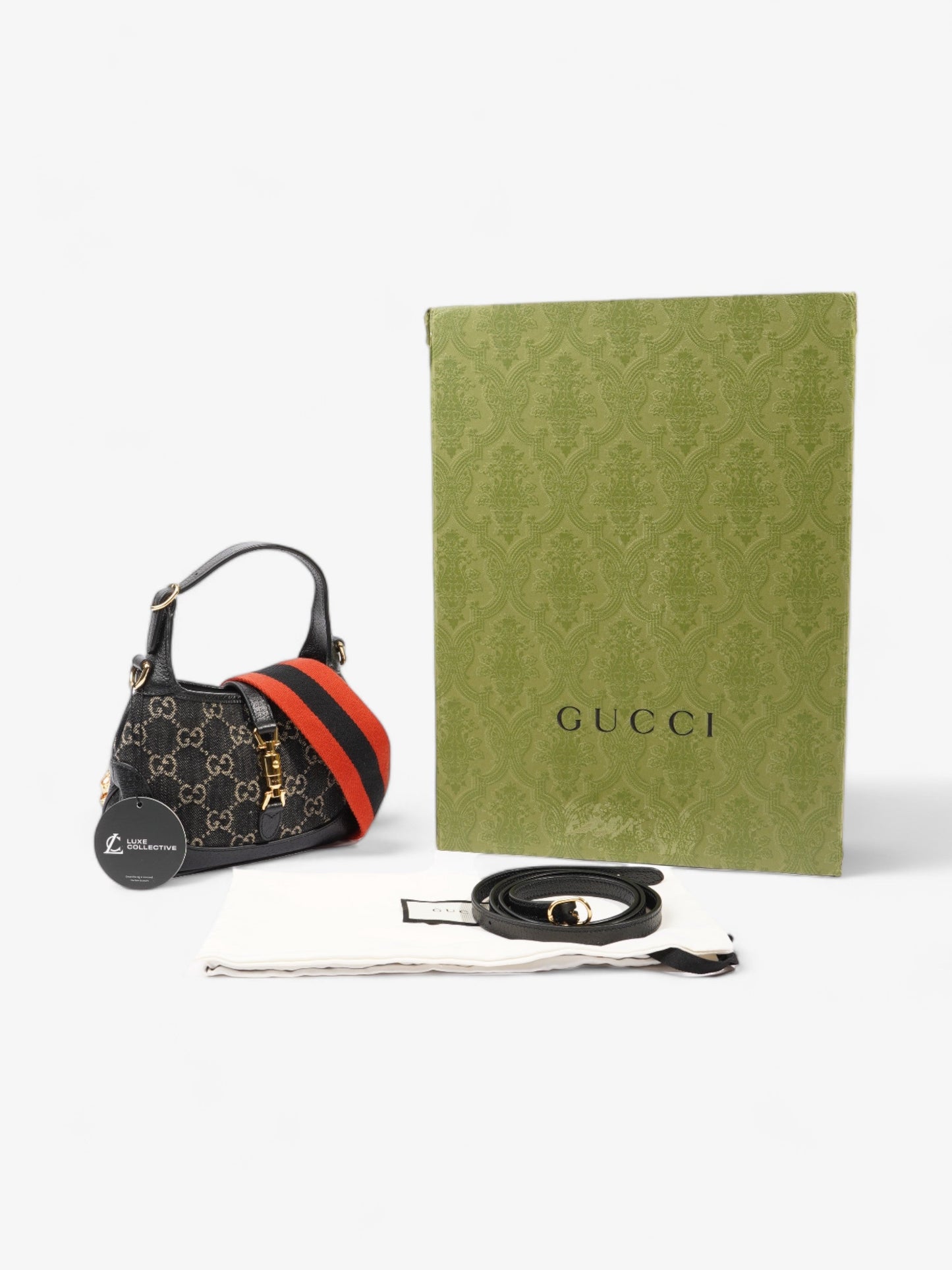 Gucci Jackie Mini 1969 Black Denim GG Supreme Denim