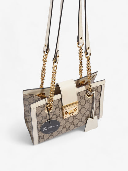 Gucci Padlock GG GG Supreme / White Coated Canvas Small