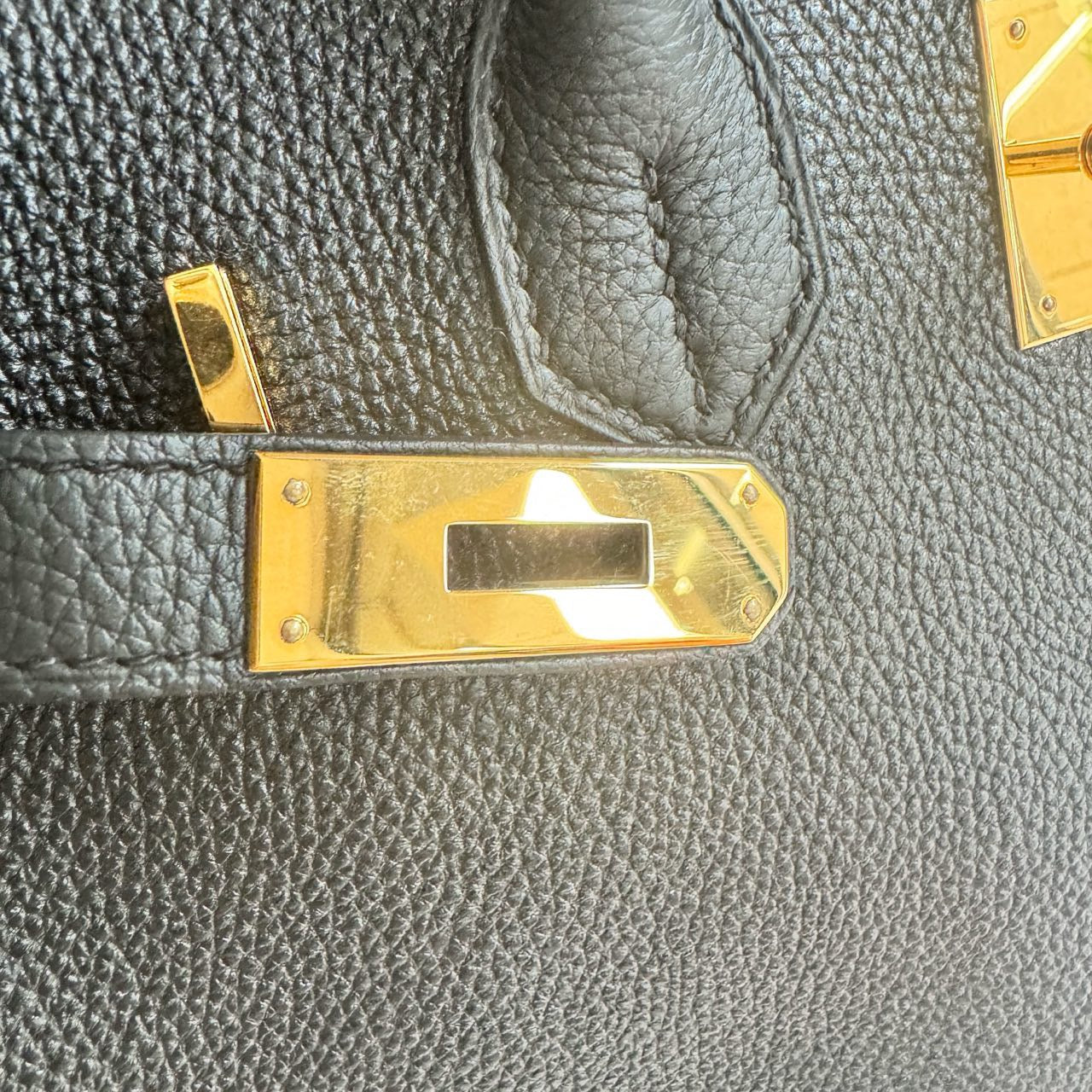 Pre-owned Certified Hermes Birkin 30 Black Togo Leather Golden Hardware, 2013 [Q], w/ dust bag, lock&key, raincoat