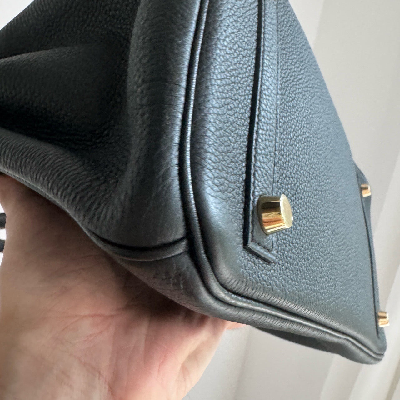 Pre-owned Certified Hermes Birkin 30 Black Togo Leather Golden Hardware, 2013 [Q], w/ dust bag, lock&key, raincoat