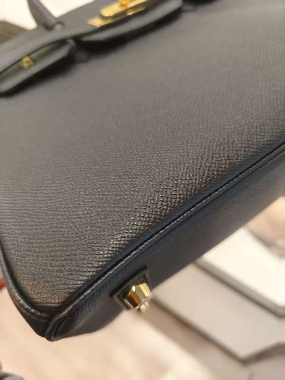 Pre-owned Certified Hermes Birkin 30 Black Epsom Leather Golden Hw, 2017, w/ lock&key, dust bag