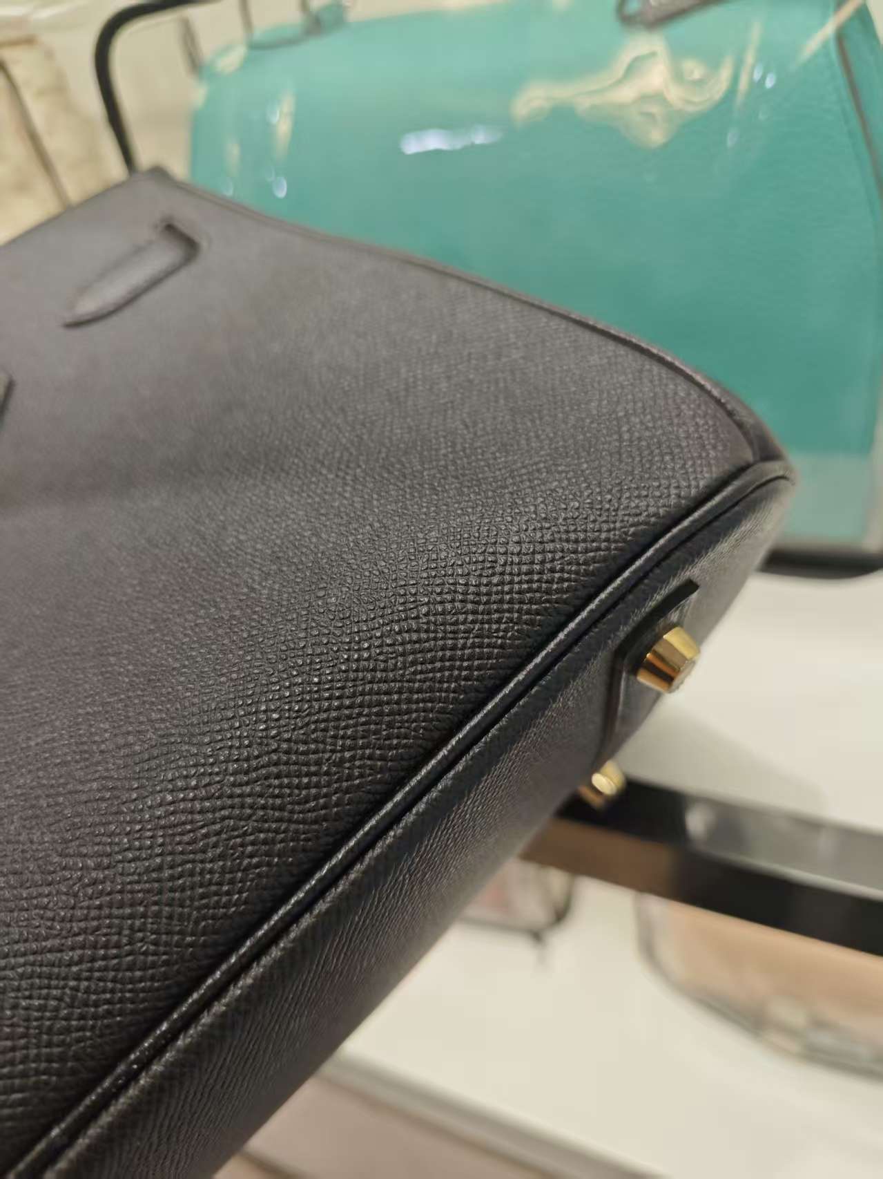 Pre-owned Certified Hermes Birkin 30 Black Epsom Leather Golden Hw, 2017, w/ lock&key, dust bag