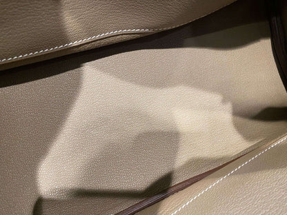 Pre-owned Certified Hermes Birkin 30 Etoupe 18 Togo Leather Golden Hardware, 2016 (X), with Full Set - box, dust bag, lock&key 