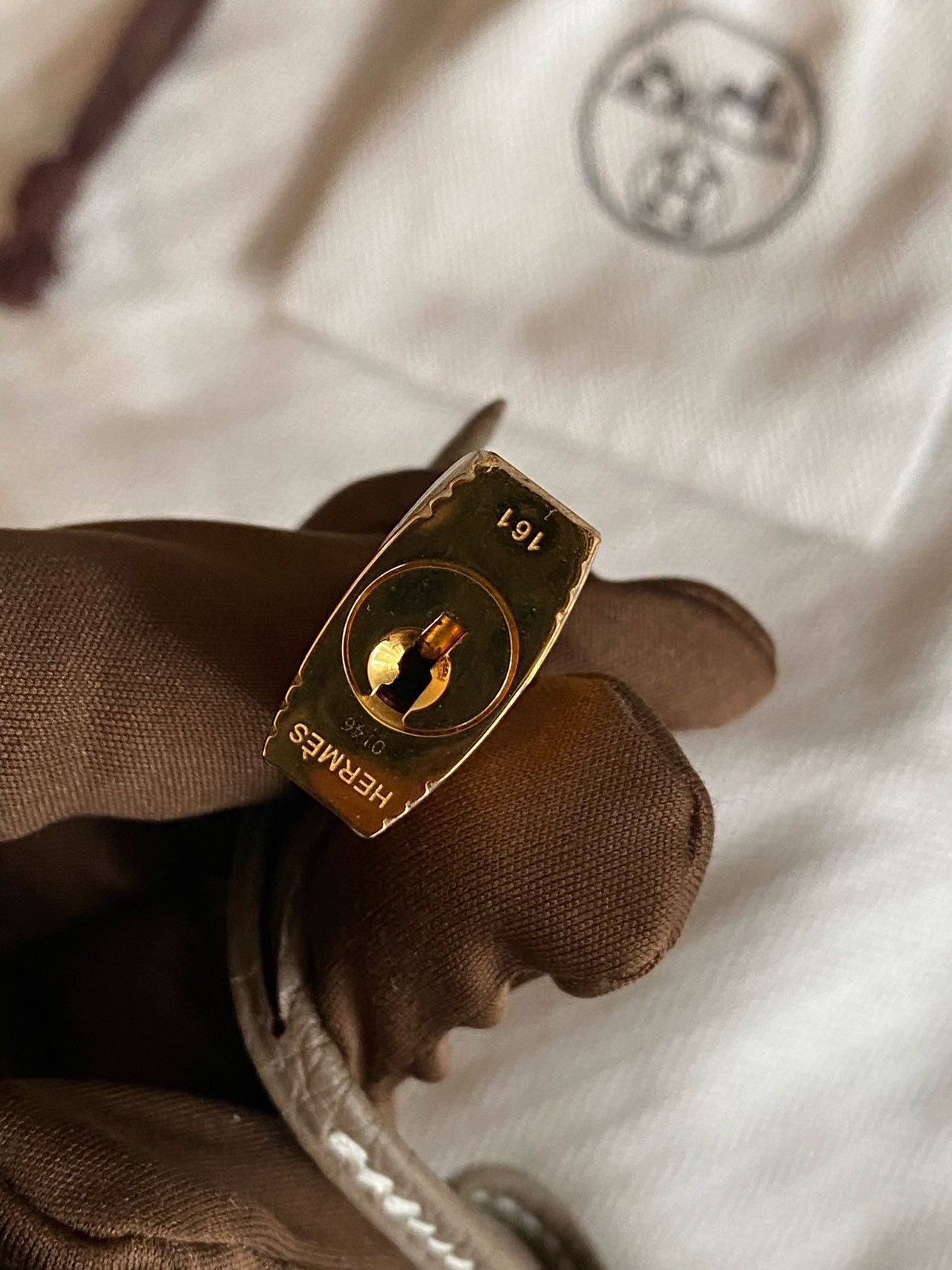 Pre-owned Certified Hermes Birkin 30 Etoupe 18 Togo Leather Golden Hardware, 2016 (X), with Full Set - box, dust bag, lock&key 