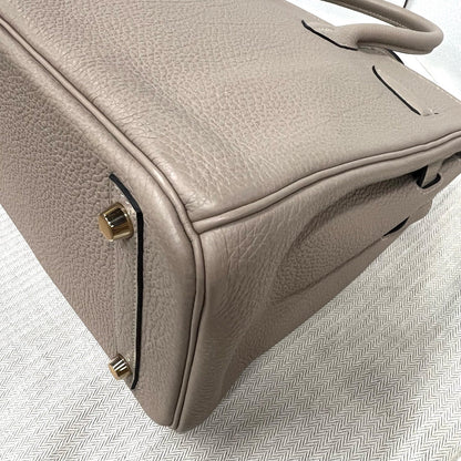 Pre-owned Certified Hermes Birkin 30 in Etoupe 18 Togo Leather with Golden Hardware, 2011, w/ lock&key, dust bag