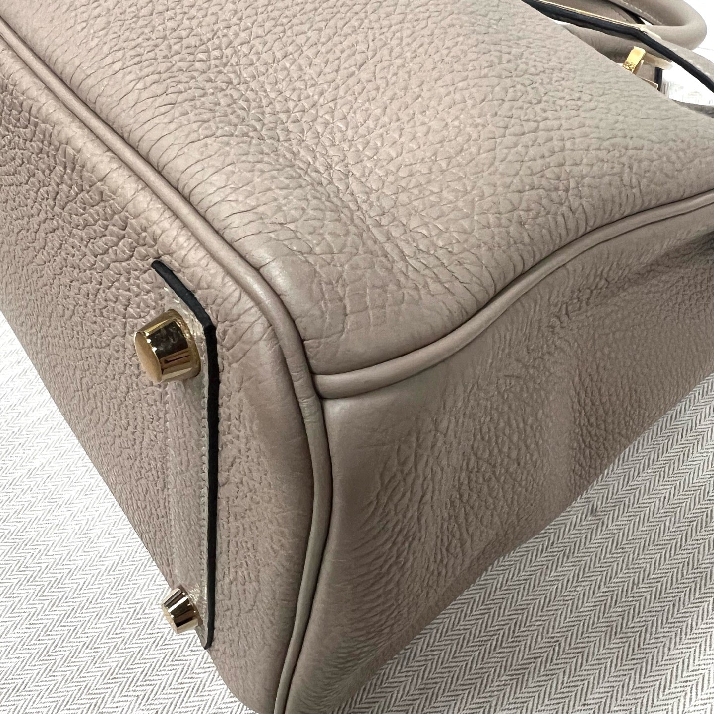 Pre-owned Certified Hermes Birkin 30 in Etoupe 18 Togo Leather with Golden Hardware, 2011, w/ lock&key, dust bag