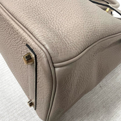 Pre-owned Certified Hermes Birkin 30 in Etoupe 18 Togo Leather with Golden Hardware, 2011, w/ lock&key, dust bag