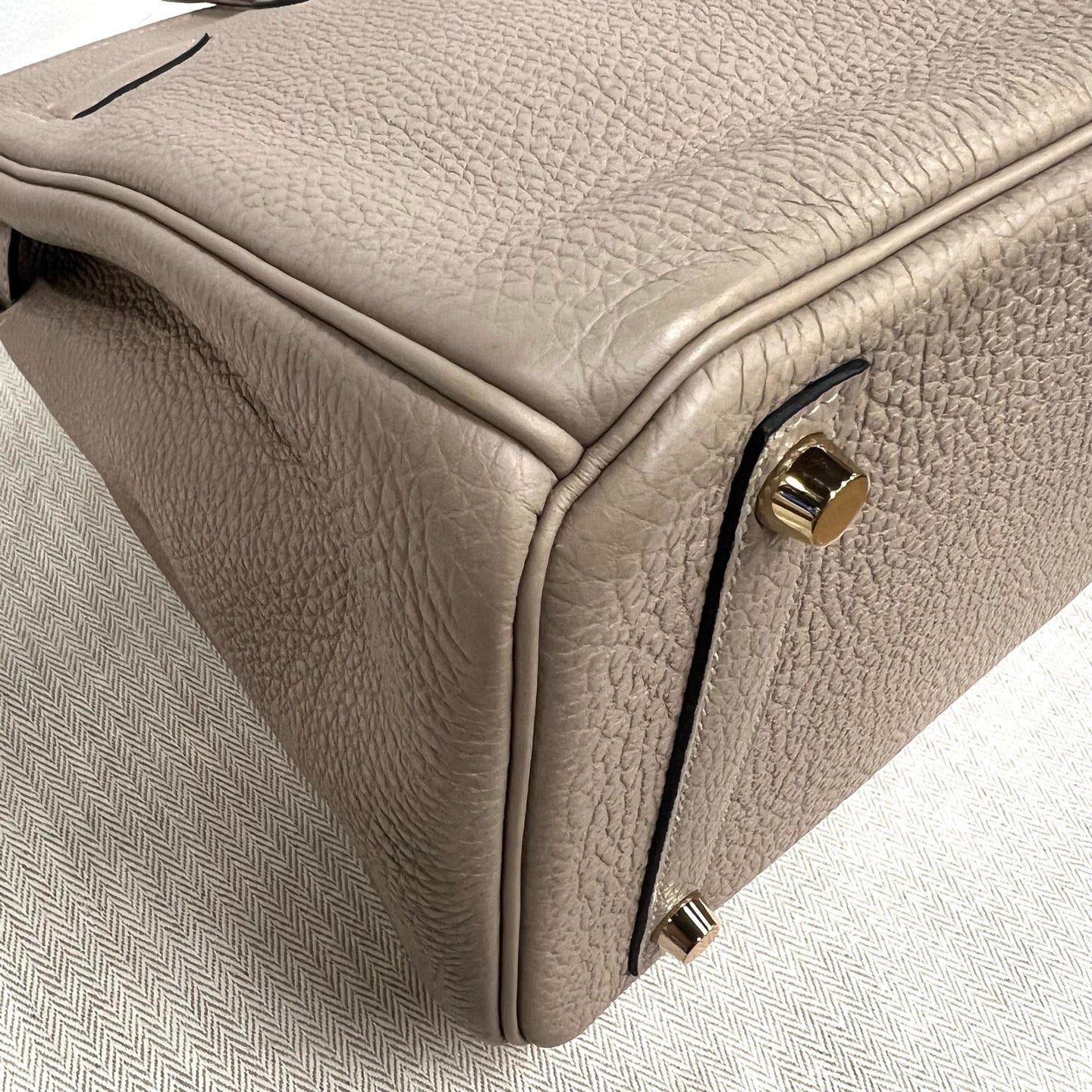 Pre-owned Certified Hermes Birkin 30 in Etoupe 18 Togo Leather with Golden Hardware, 2011, w/ lock&key, dust bag