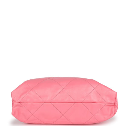 Chanel Small 22 Bag Pink Calfskin Gold Hardware
