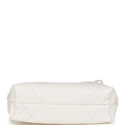 Chanel Mini 22 Bag White Calfskin Gold Hardware