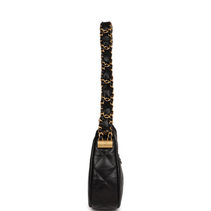 Chanel 19 Hobo Bag Black Aged Calfskin Brushed Gold Hardware