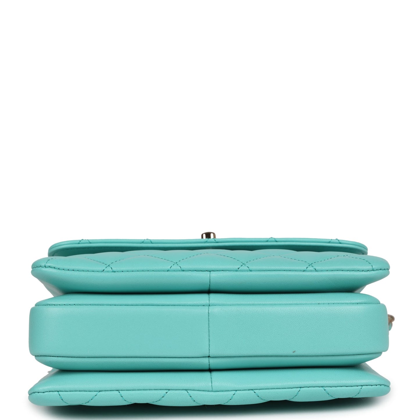 Chanel Mini Trendy CC Flap Bag Turquoise Lambskin Light Gold Hardware