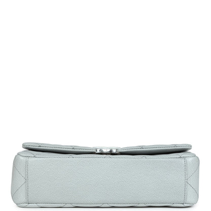 Chanel Small Flap Bag Grey Ombre Caviar Lacquered Metal Hardware