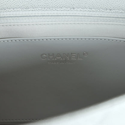 Chanel Small Flap Bag Grey Ombre Caviar Lacquered Metal Hardware