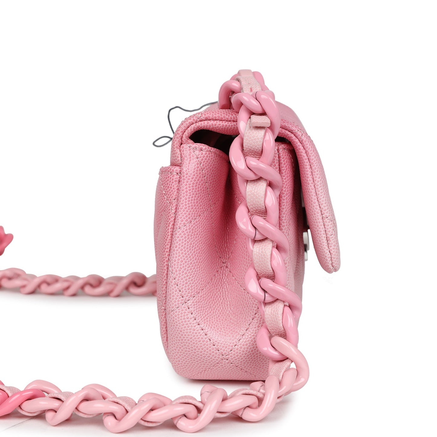 Chanel Mini Flap Bag Pink Ombre Caviar Lacquered Metal Hardware