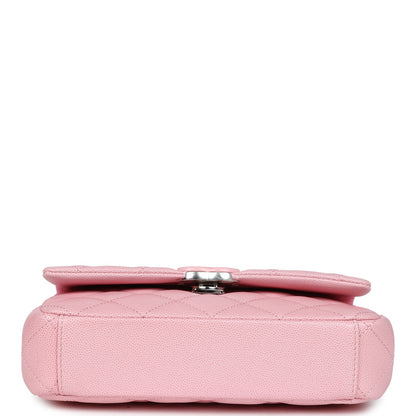 Chanel Mini Flap Bag Pink Ombre Caviar Lacquered Metal Hardware