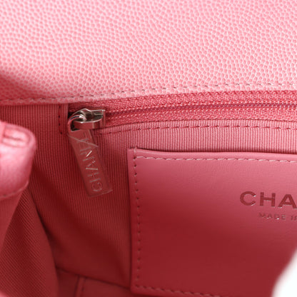 Chanel Mini Flap Bag Pink Ombre Caviar Lacquered Metal Hardware