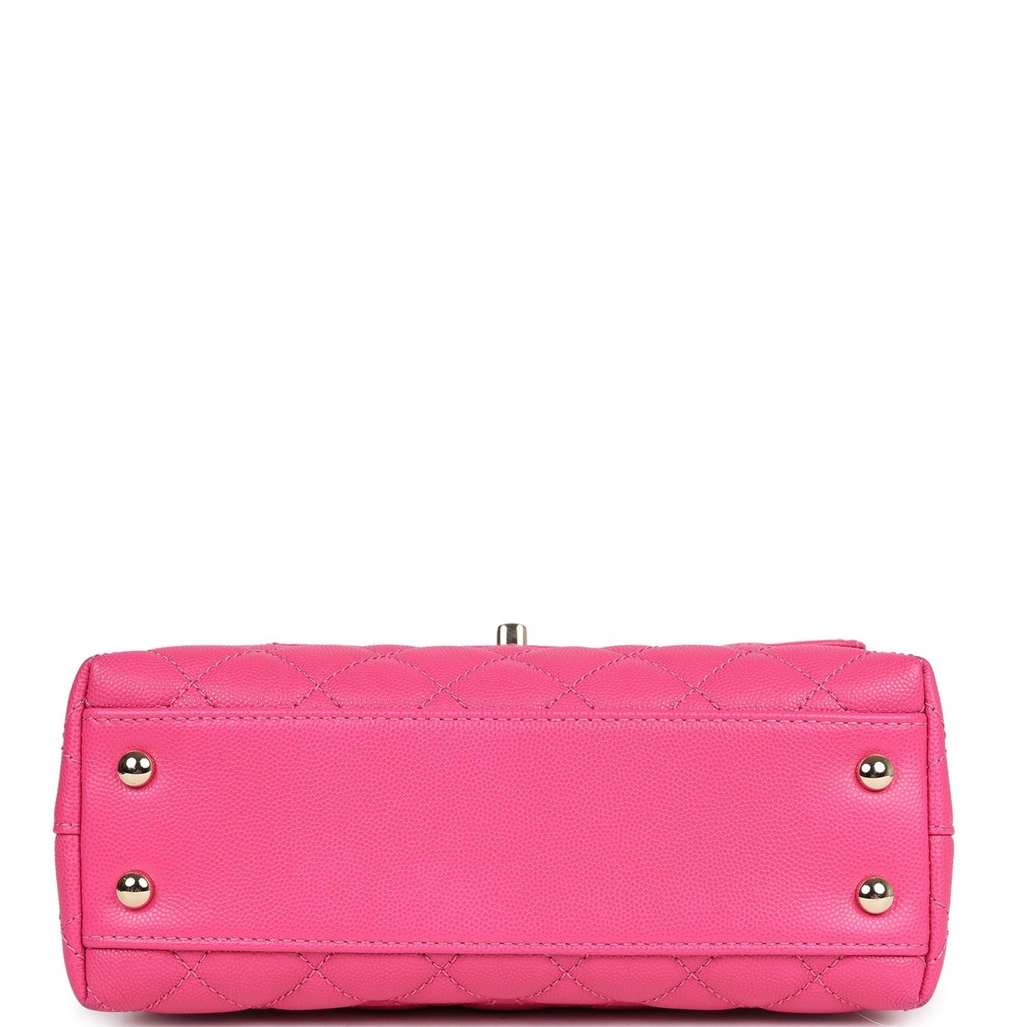 Chanel Small Coco Handle Dark Pink Caviar Light Gold Hardware
