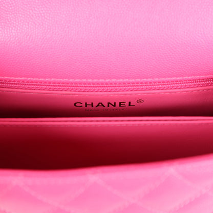 Chanel Small Coco Handle Dark Pink Caviar Light Gold Hardware
