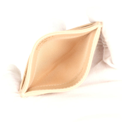Chanel Classic Card Holder Wallet Beige Caviar Gold Hardware