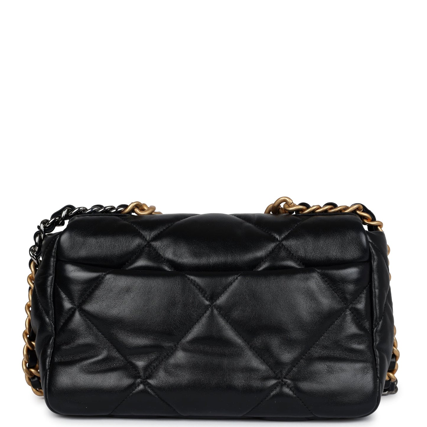 Pre-owned Chanel Medium 19 Flap Bag Black Lambskin Mixed Hardware