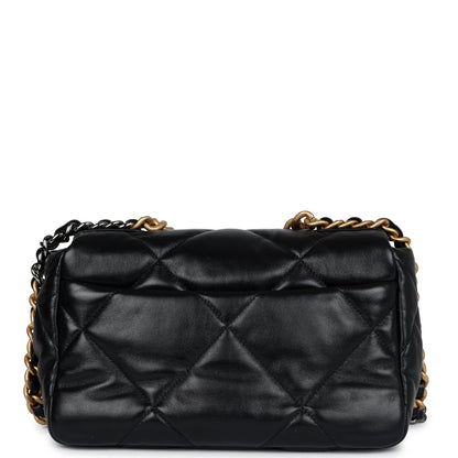 Pre-owned Chanel Medium 19 Flap Bag Black Lambskin Mixed Hardware