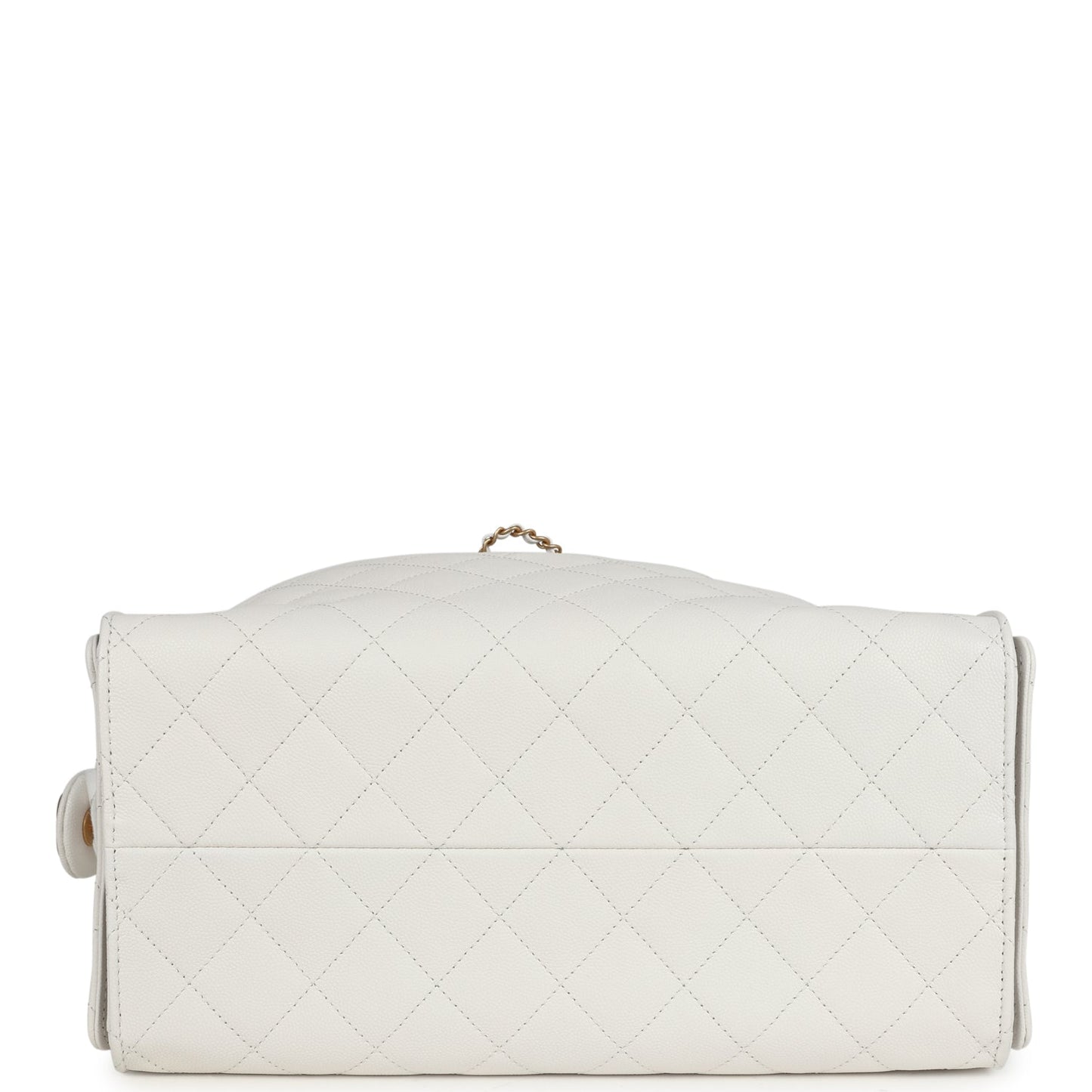 Chanel Medium 25 Hobo Bag White Caviar Antique Gold Hardware