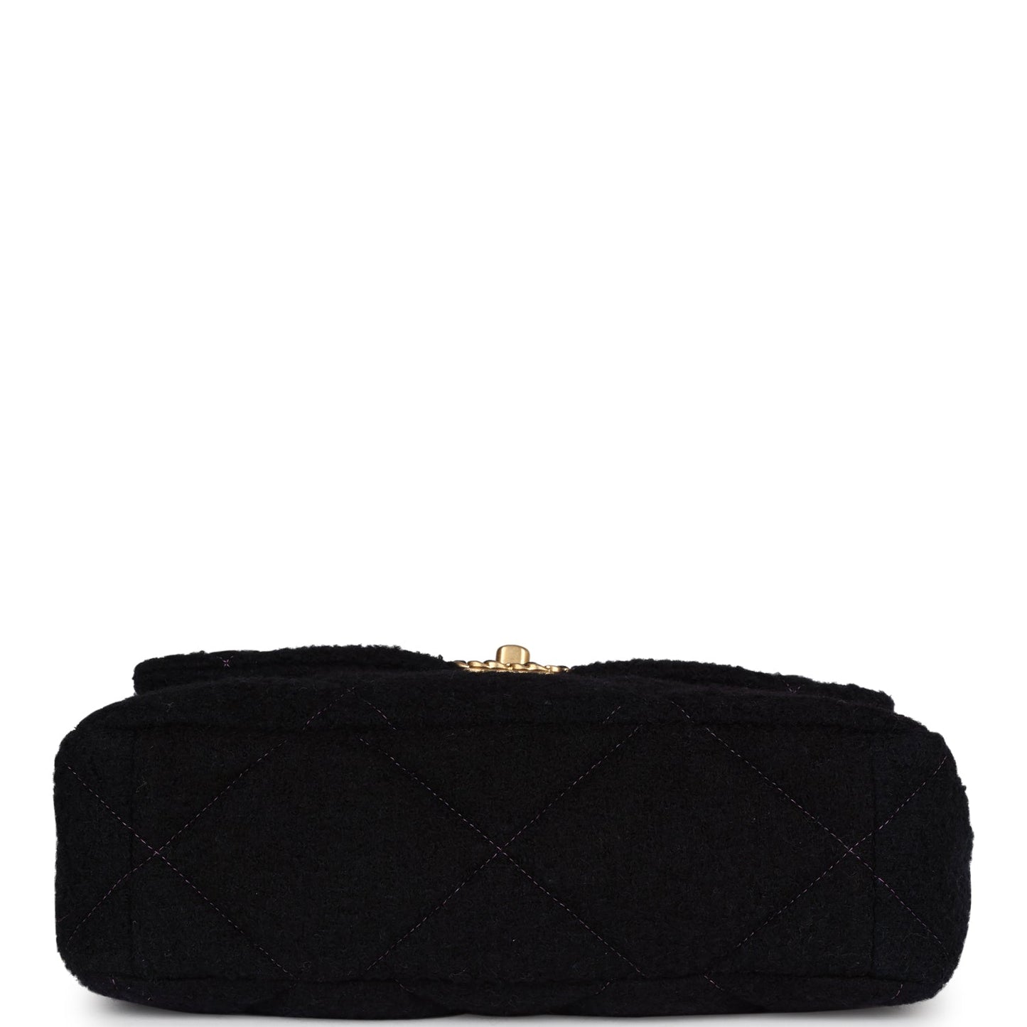 Chanel Large 19 Flap Bag Purple and Blue Wool Tweed Mixed Hardware